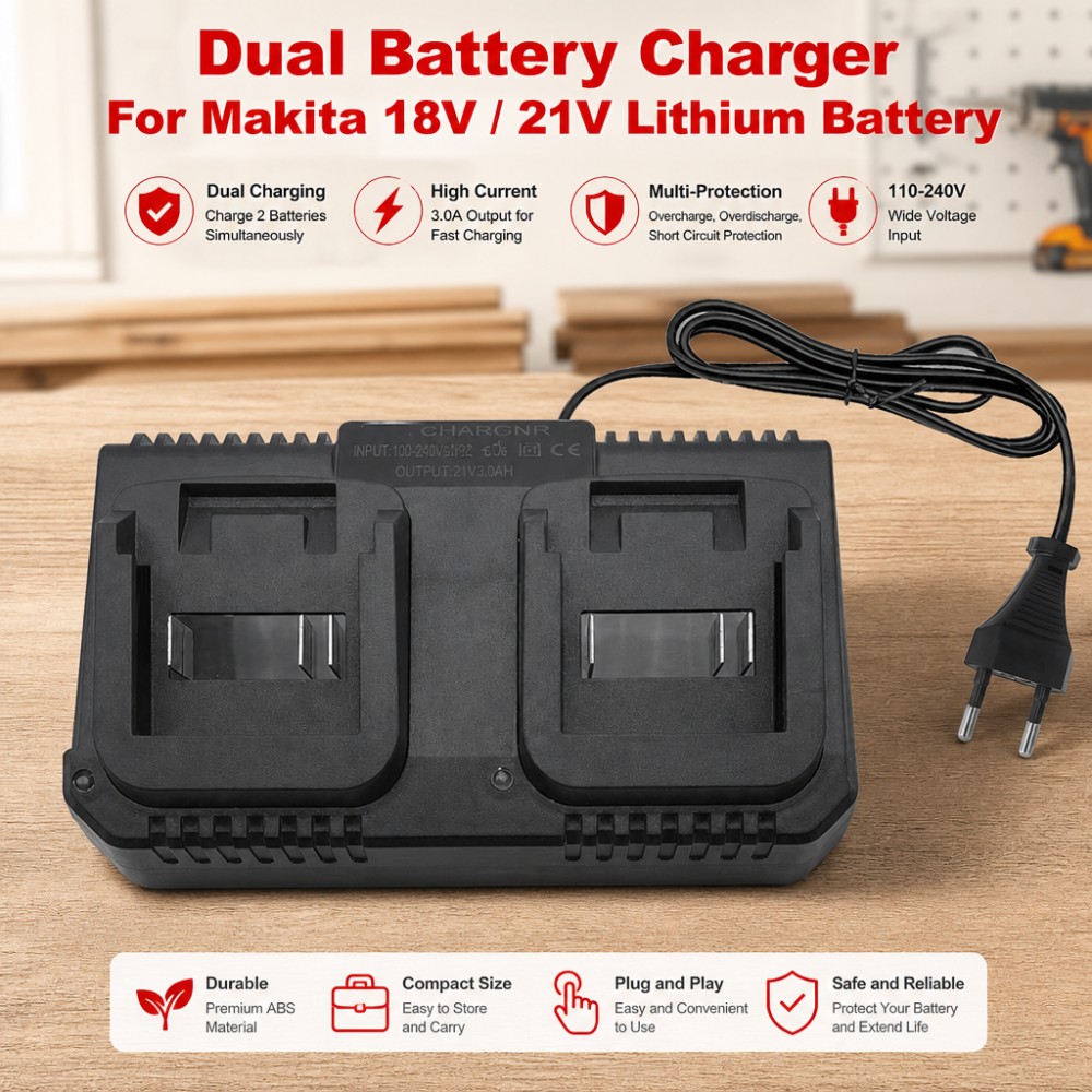 Einhell Power X Tools - Dual Slot Charger 18V 21V Li-ion