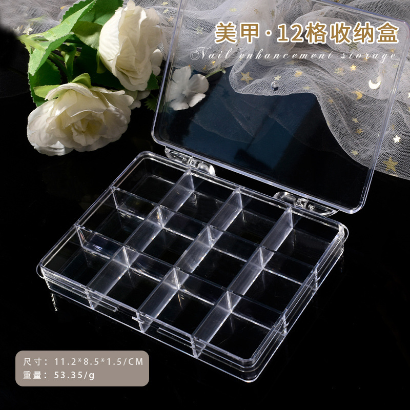 Power Tools Storage - 6/12/24grids Empty Clear Plastic Organizer Box