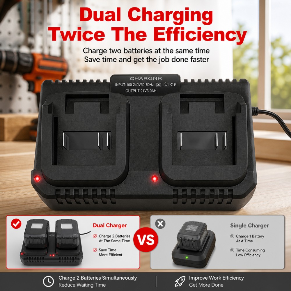 Dual Slot Charger 18V 21V Li-i - Einhell Power X Tools 评论和价格