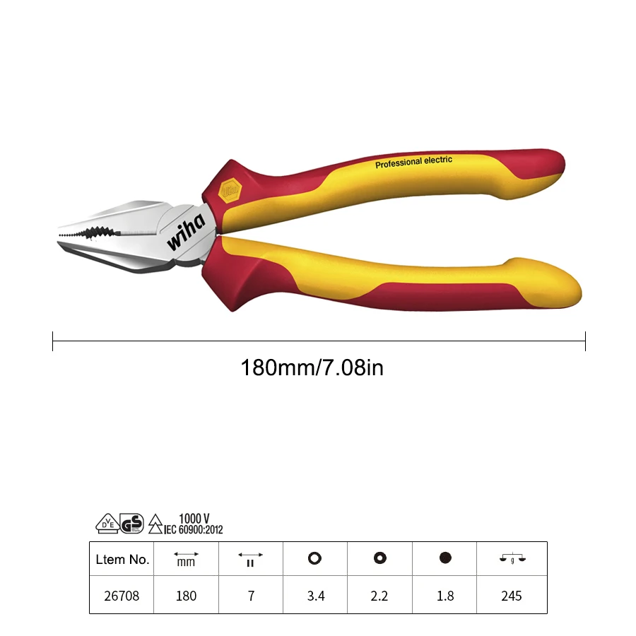 Wiha 1000V VDE Insulated Plier - Power Tools Germany 评论和价格