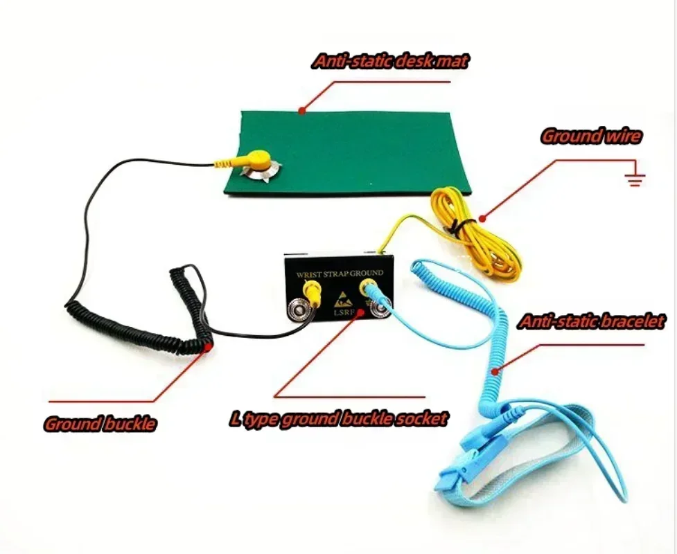 1pc ESD Ground Wire Anti-stati - Power Tools Yellow And Black 评论和价格