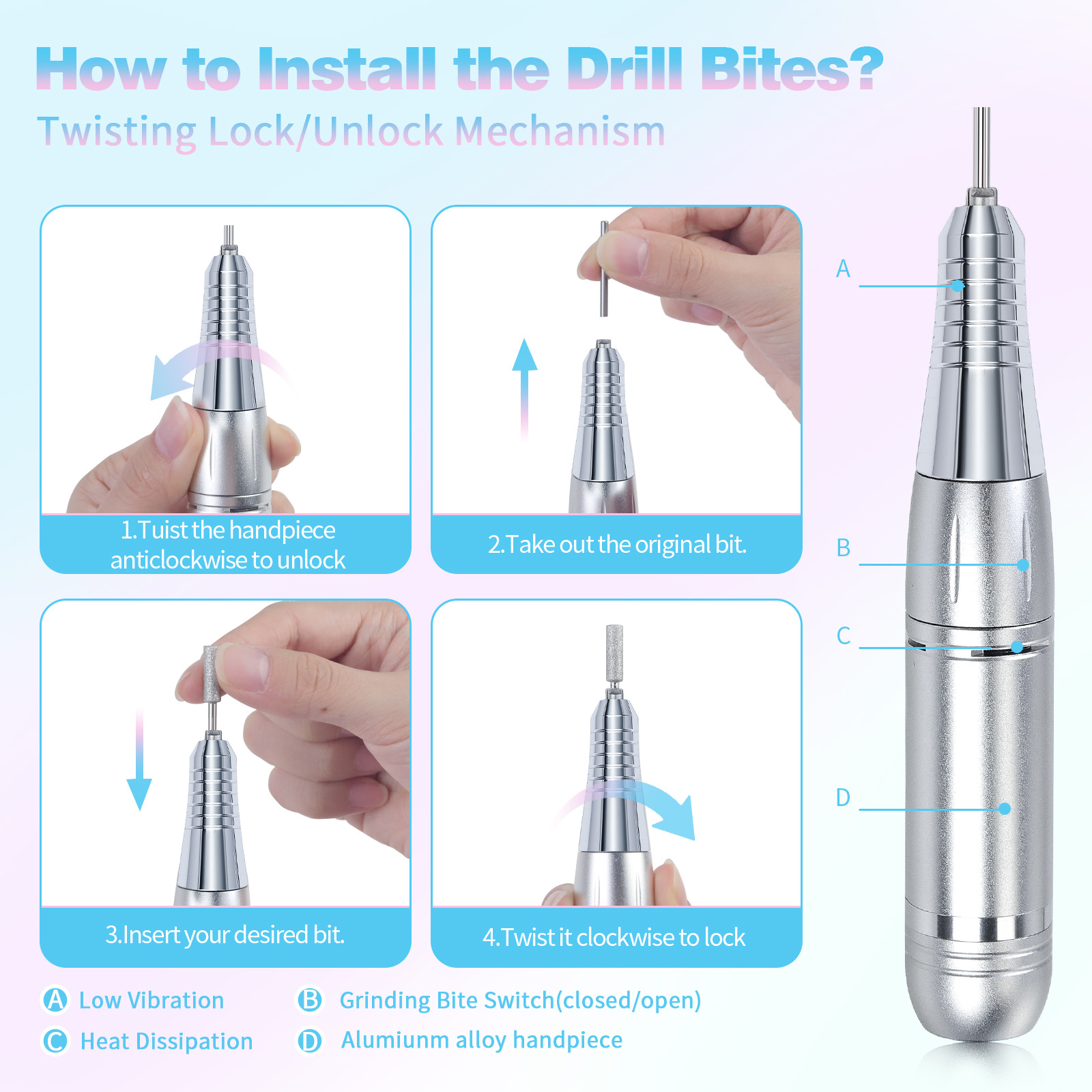 45000rpm Manicure Drill Machin - Einhell Power X Tools 评论和价格